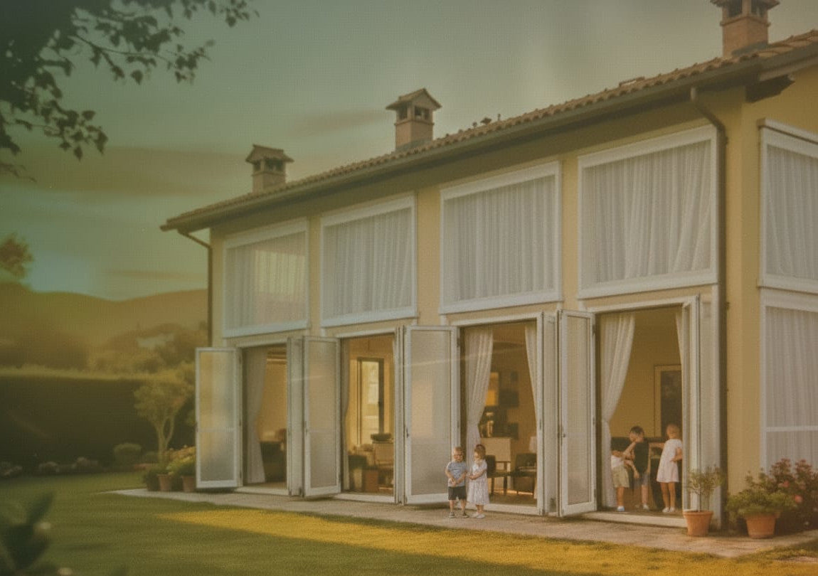 Casa protetta con zanzariere